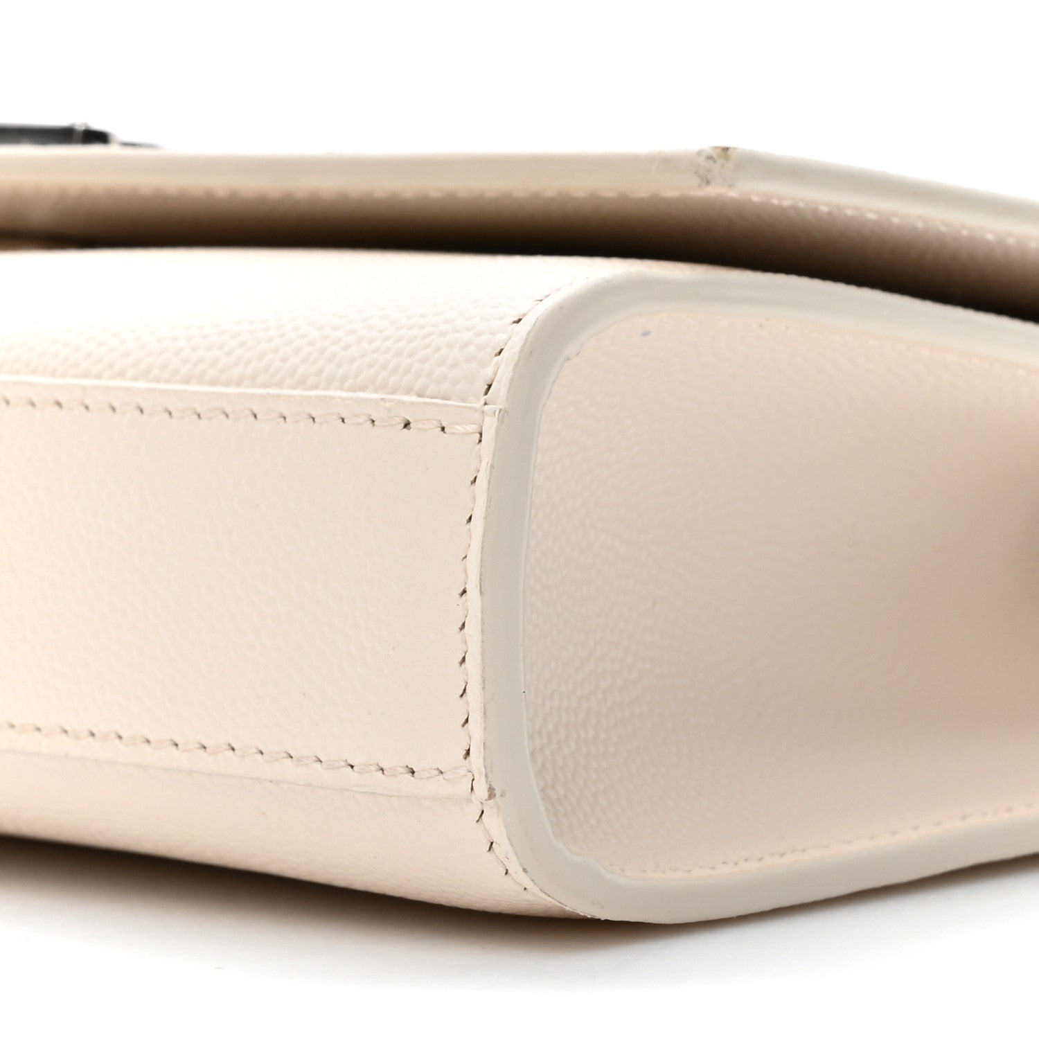 Saint Laurent Grain De Poudre Small Monogram Kate Satchel Blanc Vintage 9 of 17