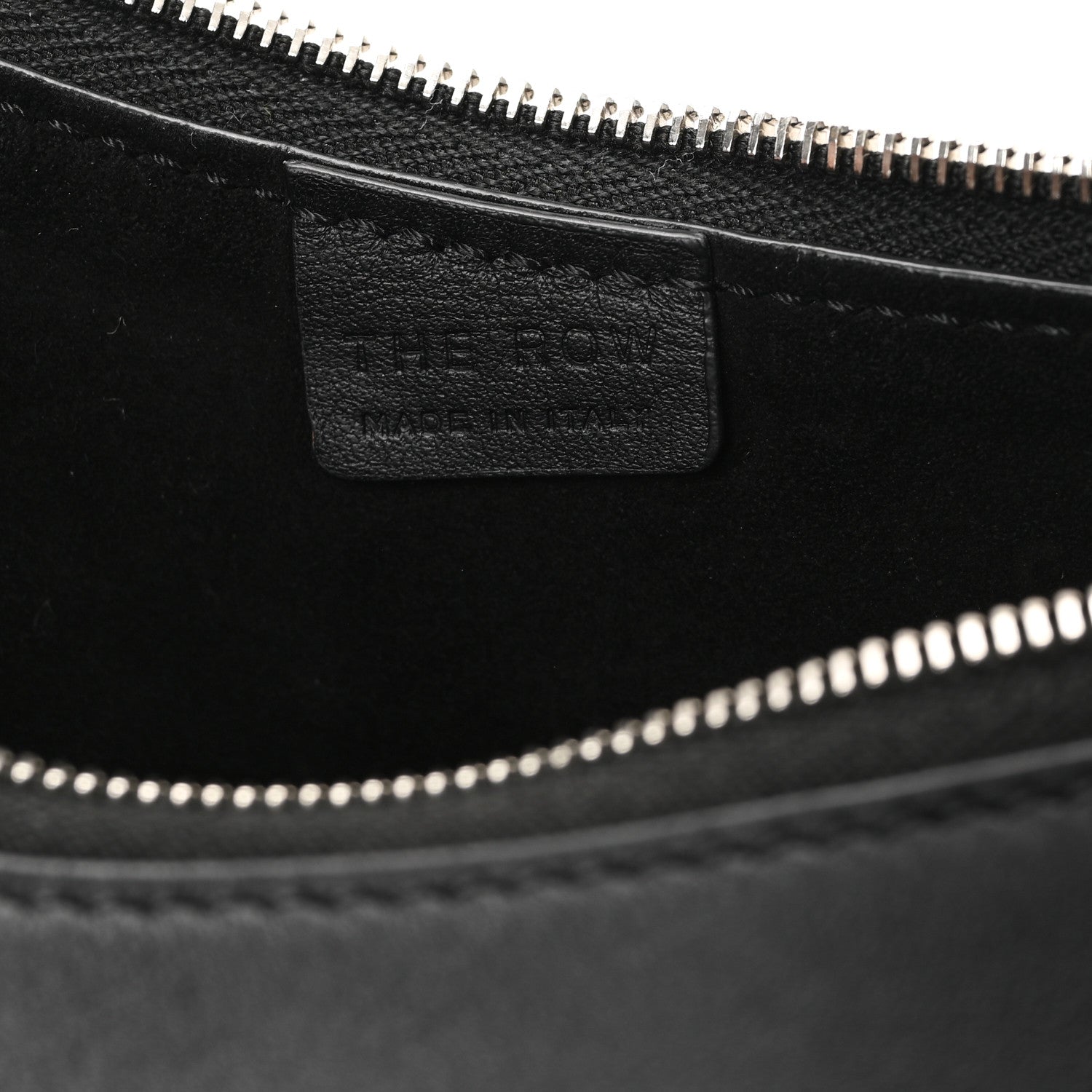The Row Smooth Calfskin Half Moon Shoulder Bag Black 6 of 12