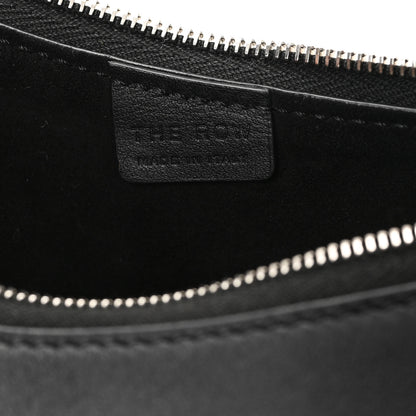 The Row Smooth Calfskin Half Moon Shoulder Bag Black 6 of 12