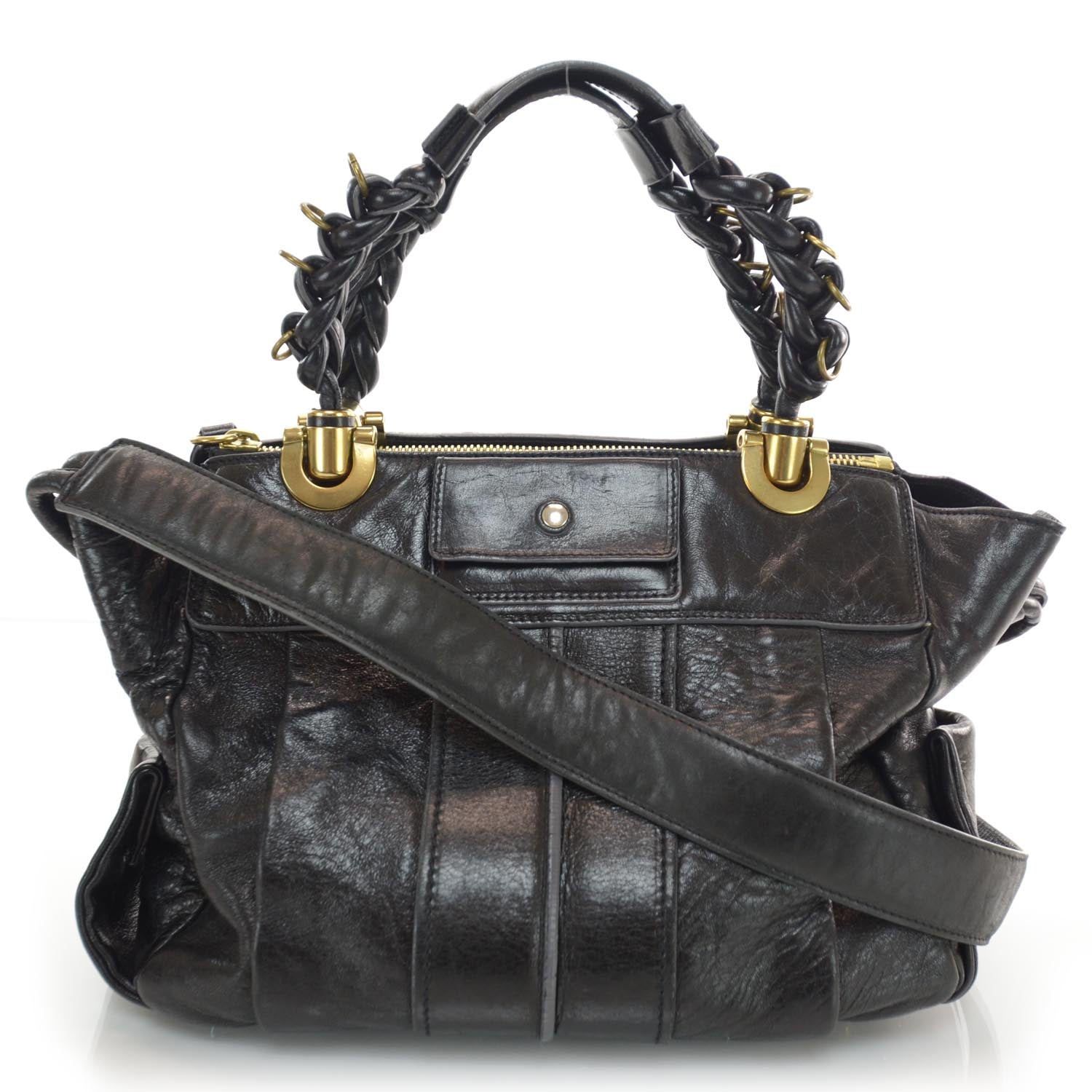 Chloe Leather Heloise Satchel Black 1 of 8