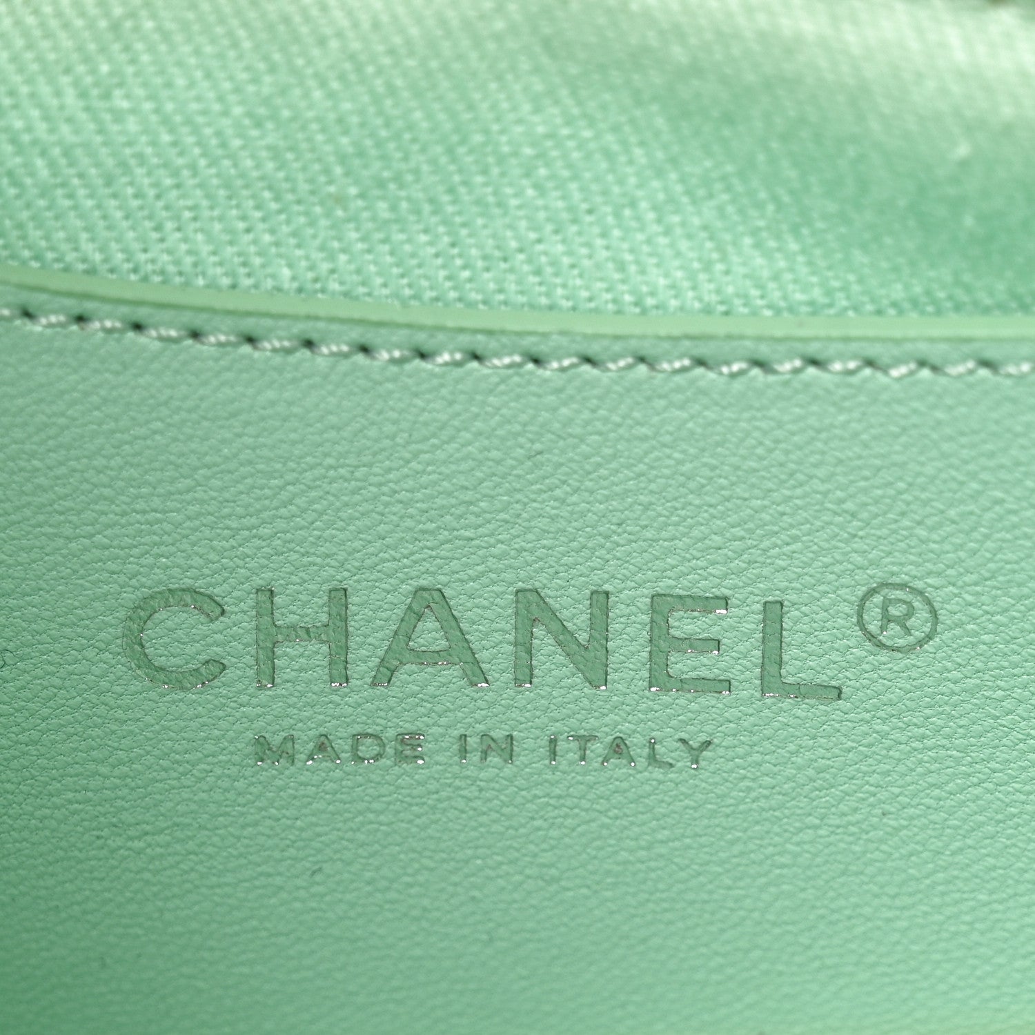 Chanel Patent Quilted Medium Just Mademoiselle Light Green 5 of 9