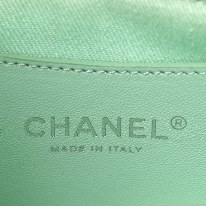 Chanel Patent Quilted Medium Just Mademoiselle Light Green 5 of 9