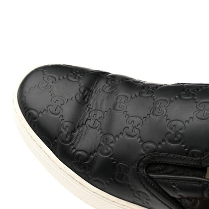 Gucci Guccissima Mens Dublin Slip On Sneakers 7.5 Black 9 of 11