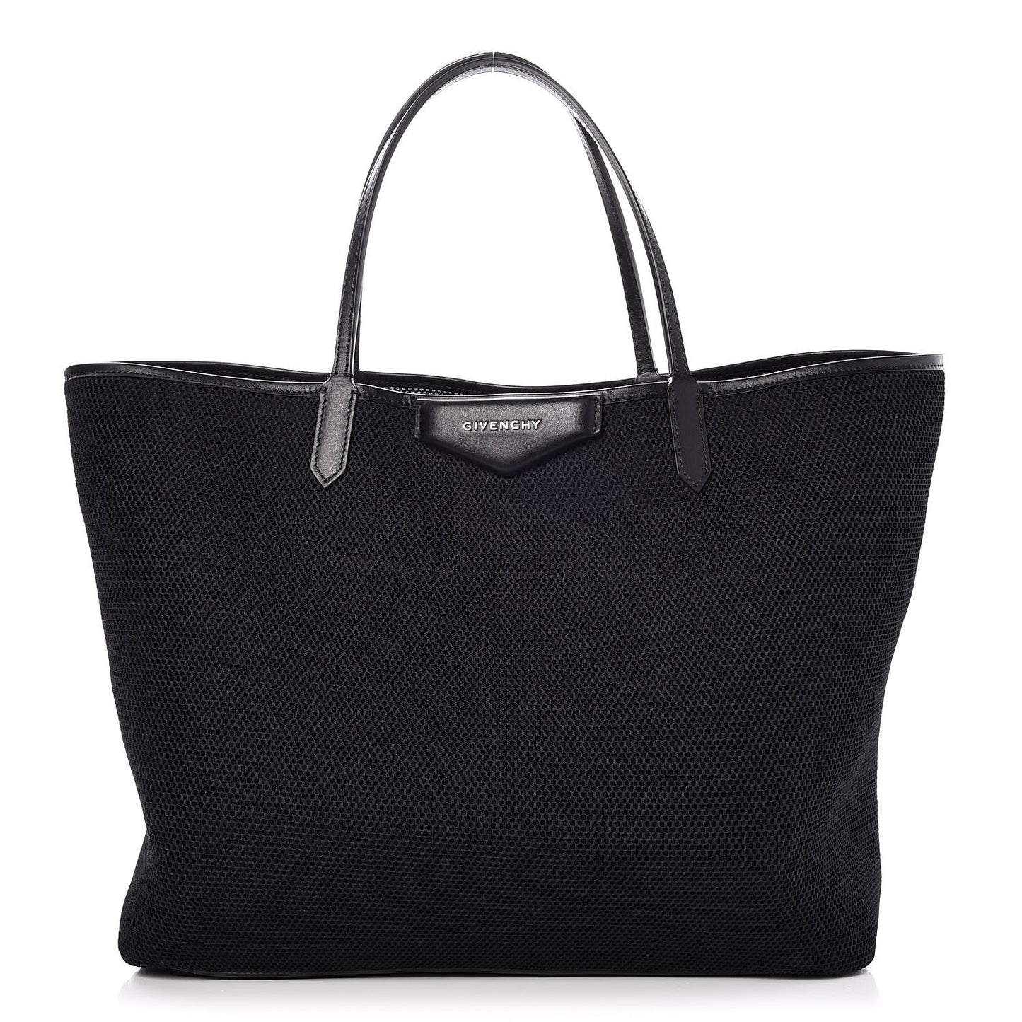 Mesh Calfskin Large Antigona Tote Black