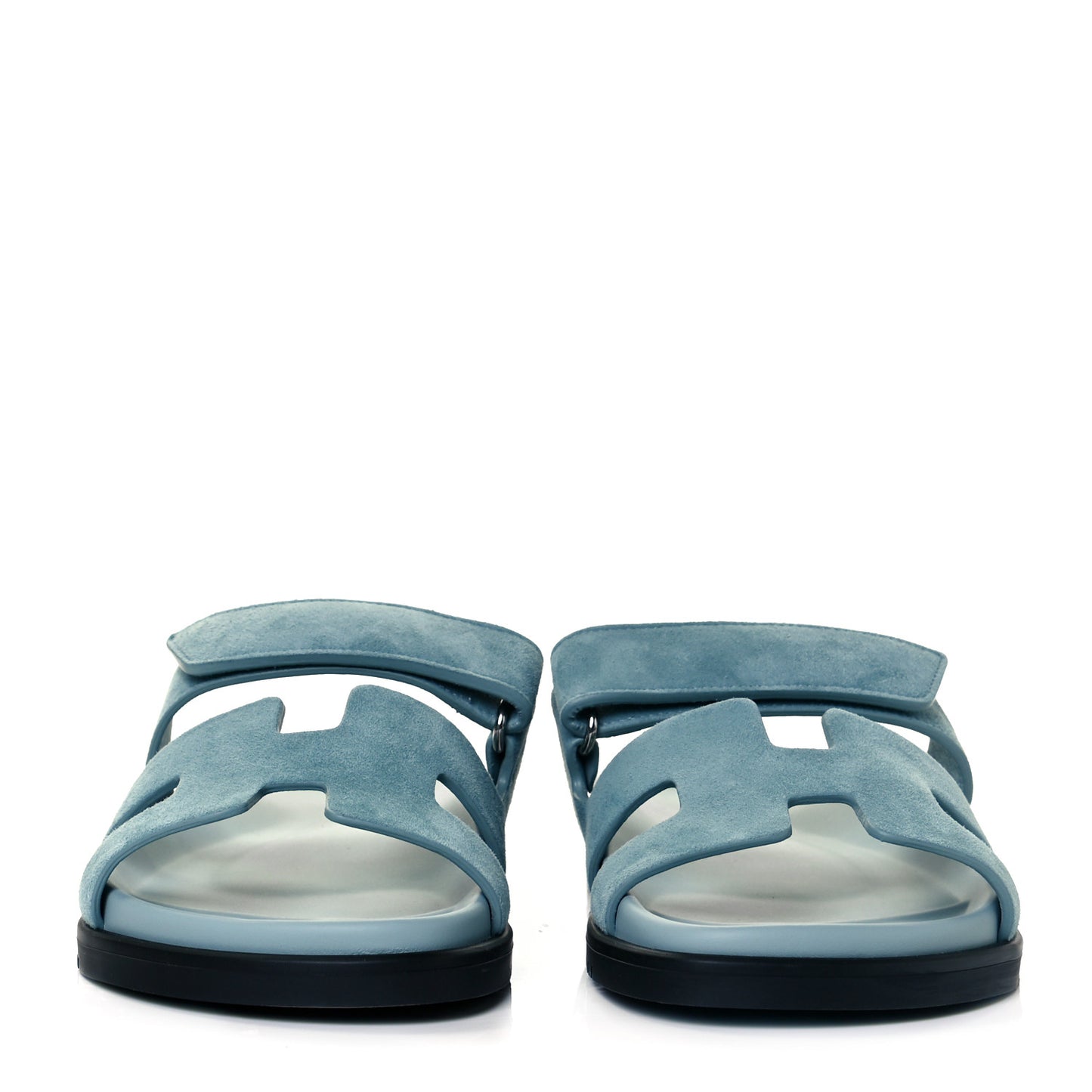 Suede Goatskin Womens Chypre Sandals 39.5 Vert d'eau