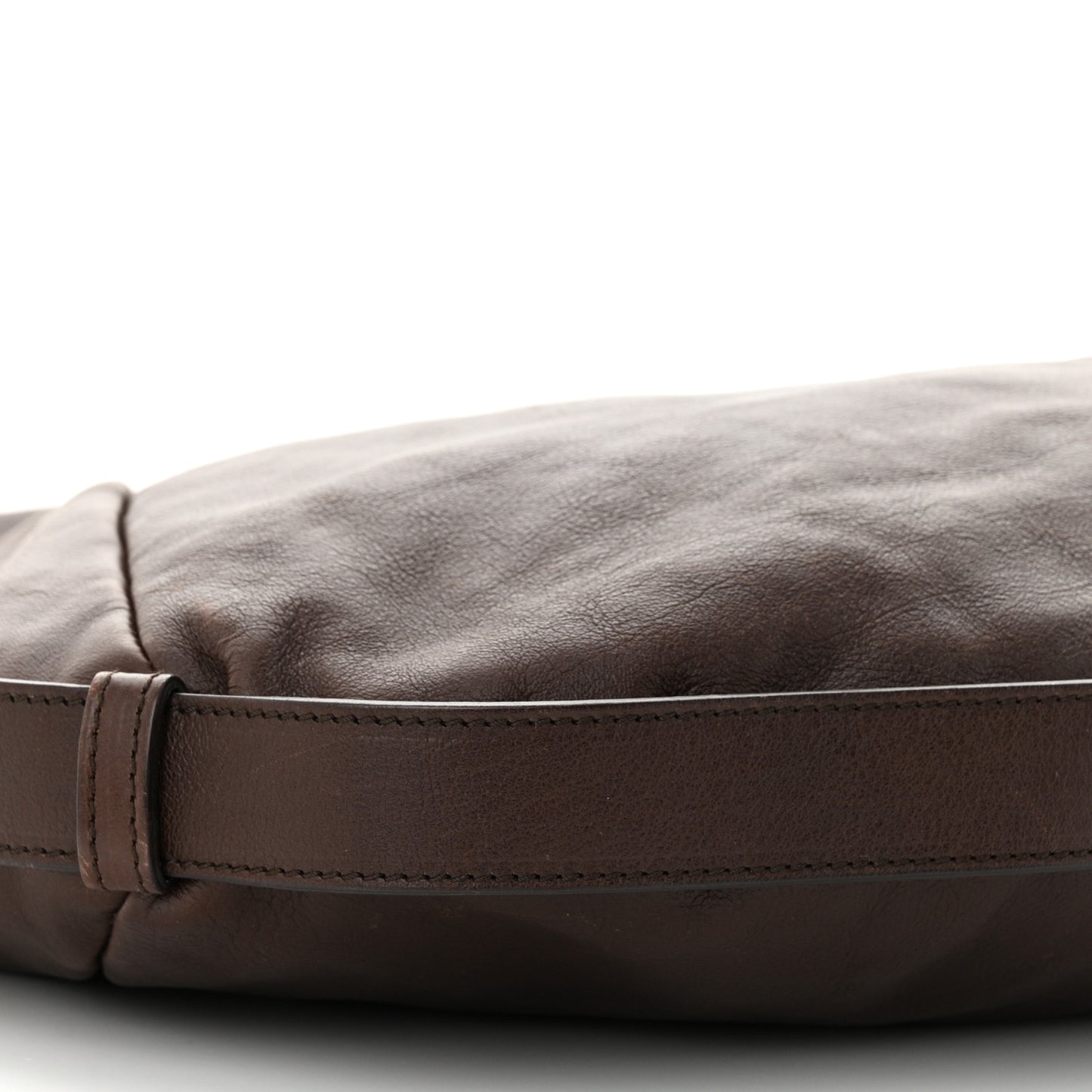 Calfskin Horn Mombasa Hobo Dark Brown
