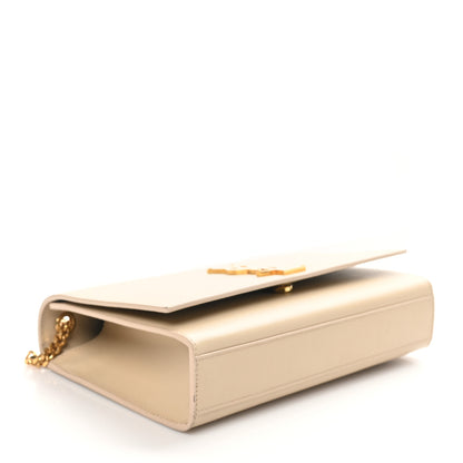 Saint Laurent Grain De Poudre Medium Monogram Kate Satchel Nude Powder 4 of 10