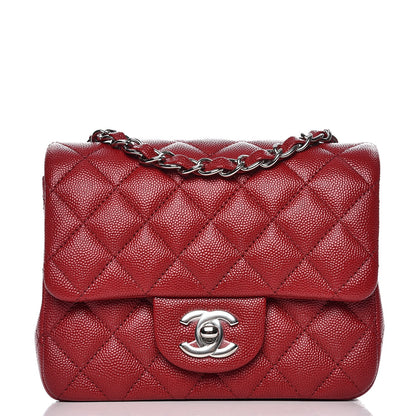 Chanel Caviar Quilted Mini Square Flap Dark Red 1 of 7