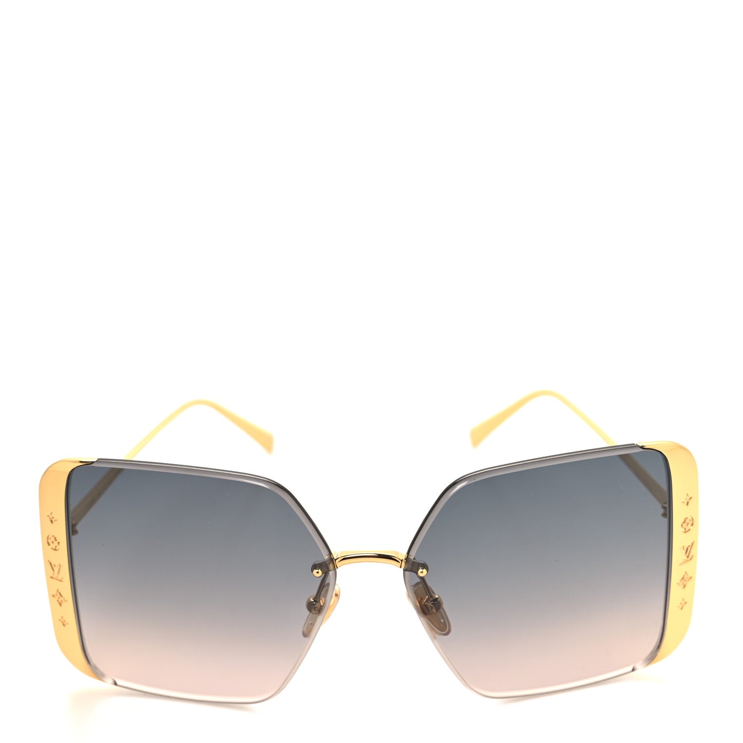 Metal LV Moon Square Sunglasses Z1994U Gold