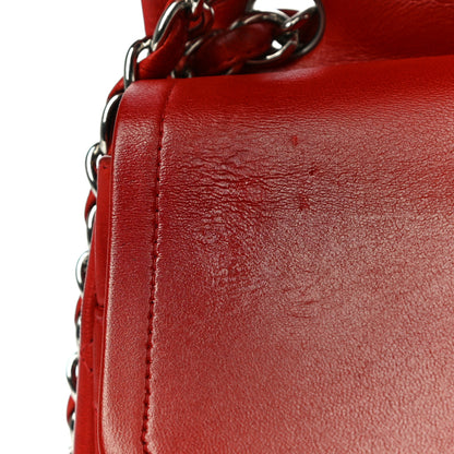 Chanel Lambskin Quilted Jumbo Double Flap Red 16 of 16