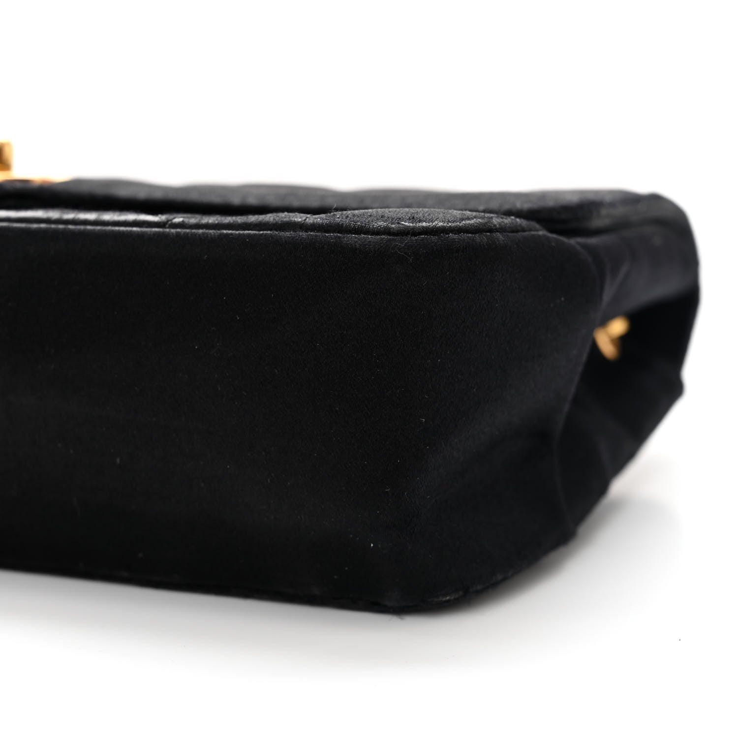 Chanel Satin Quilted Small Single Flap Bag Black 10 of 13