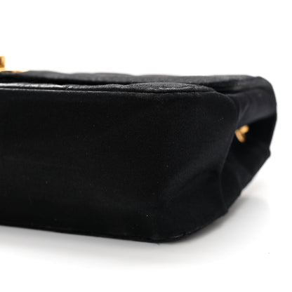 Chanel Satin Quilted Small Single Flap Bag Black 10 of 13