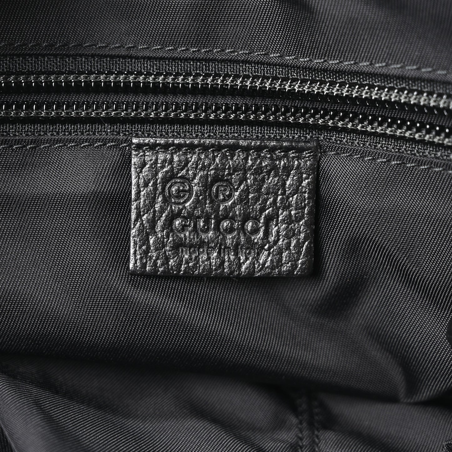 Nylon Monogram Double Buckle Flap Messenger Bag Black