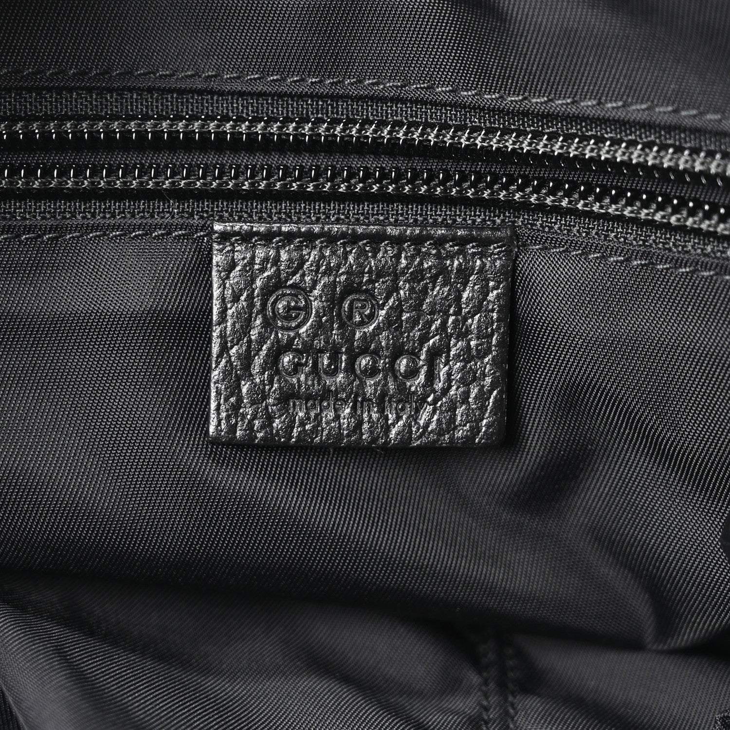 Gucci Nylon Monogram Double Buckle Flap Messenger Bag Black 6 of 10