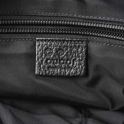 Gucci Nylon Monogram Double Buckle Flap Messenger Bag Black 6 of 10