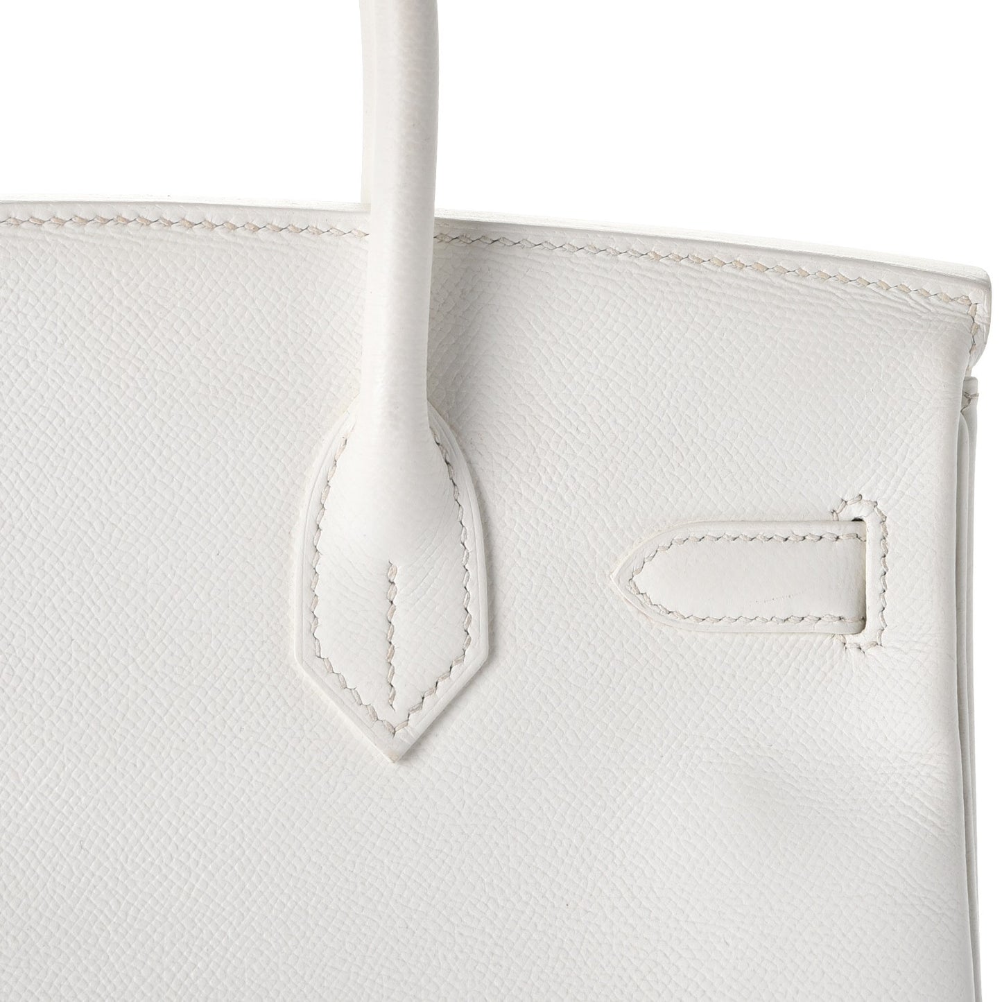 Epsom Birkin 30 White