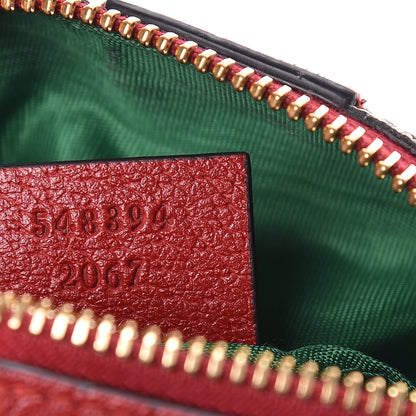 Gucci Soft GG Supreme Monogram Calfskin Small Ophidia Cosmetic Case Beige Ebony Hibiscus Red 7 of 8