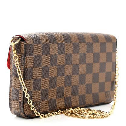 Louis Vuitton Damier Ebene Pochette Felicie Chain Wallet 4 of 13