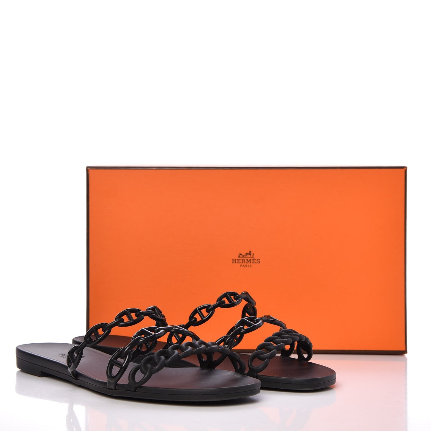 Rubber Chaine d'Ancre Rivage Sandals 39 Black