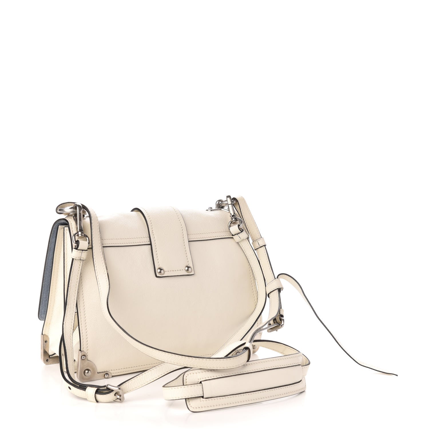 Prada Glace Calfskin Large Soft Cahier Bag White 4 of 10