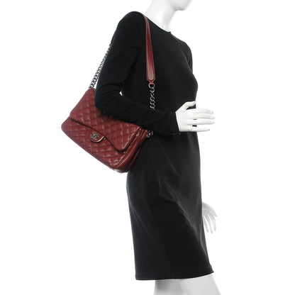 Chanel Caviar Quilted Medium Rock In Rome Single Flap Burgundy 2 of 9
