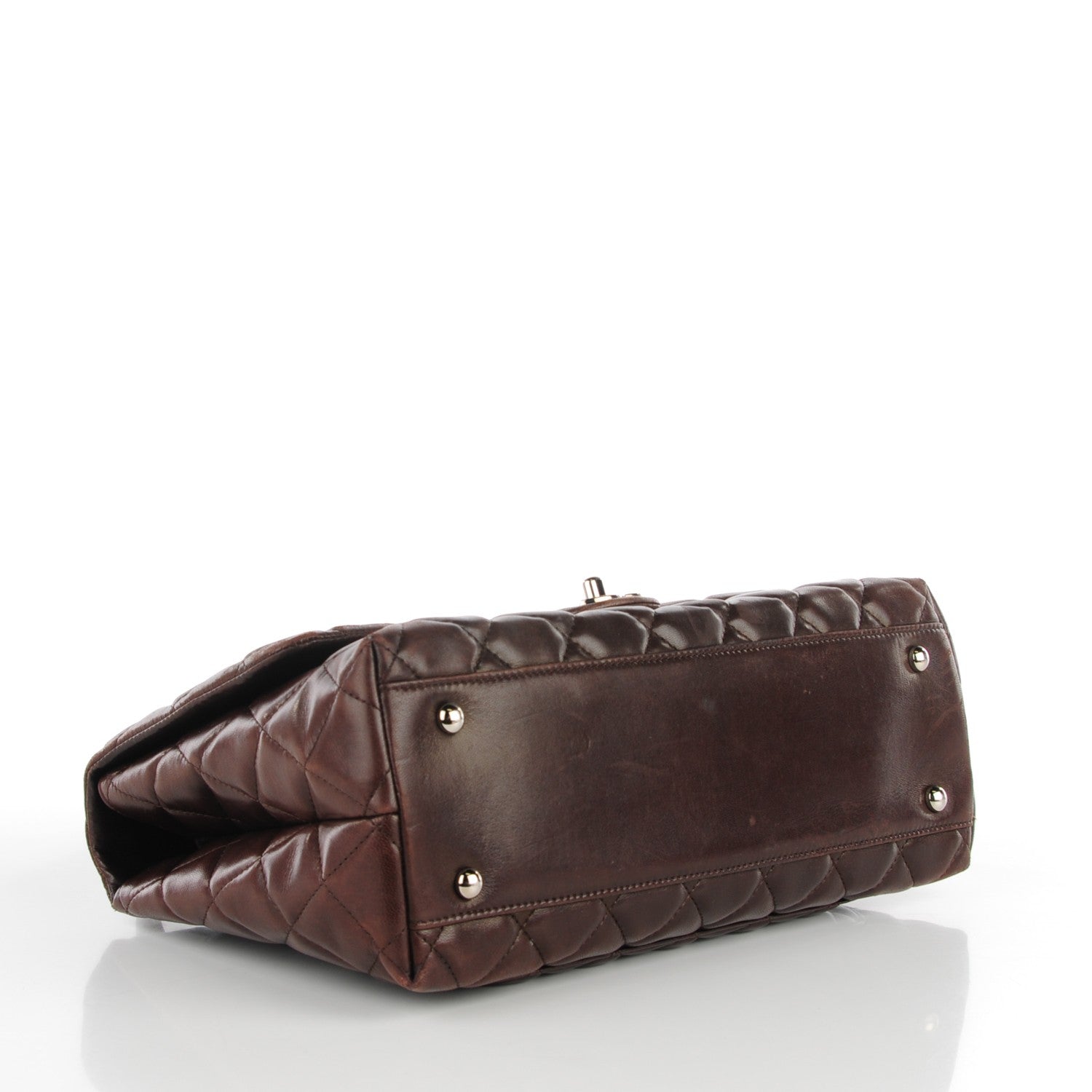 Chanel Lambskin Quilted Jumbo Kelly Flap Brown 5 of 10