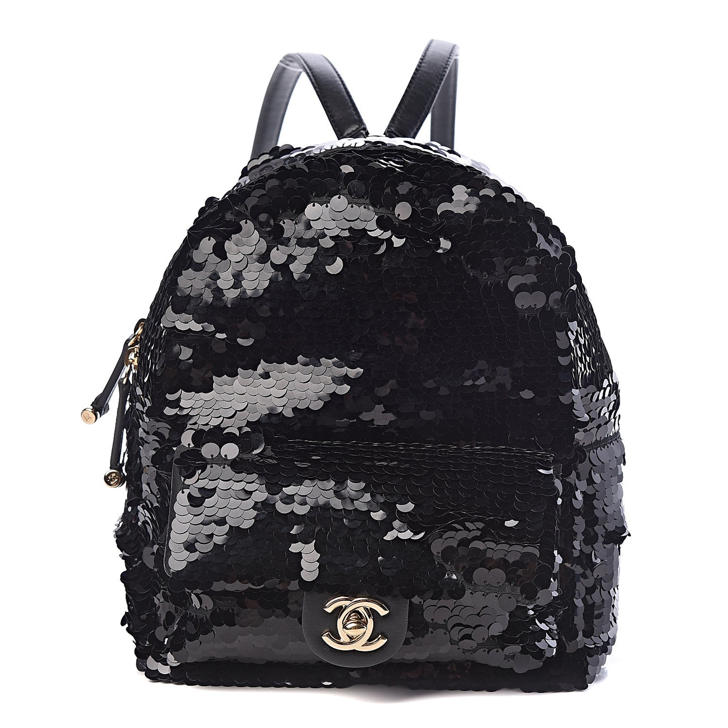 Sequin Lambskin CC Backpack Black