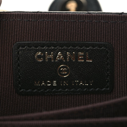 Chanel Lambskin Quilted Gusseted Card Holder Black 6 of 8