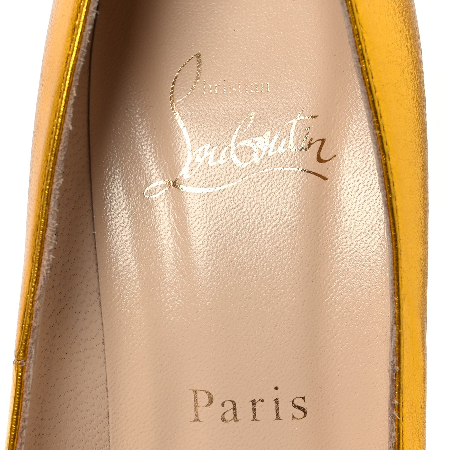 Metallic Crinkled Calfskin 100 Pumps 38.5 Gold