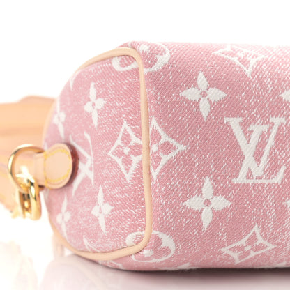 Louis Vuitton Monogram Jacquard Denim Nano Speedy Bandouliere Pink 7 of 8