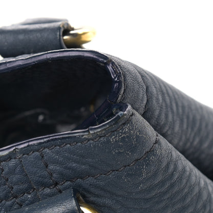 Prada Vitello Daino Shoulder Bag Bluette 23 of 23