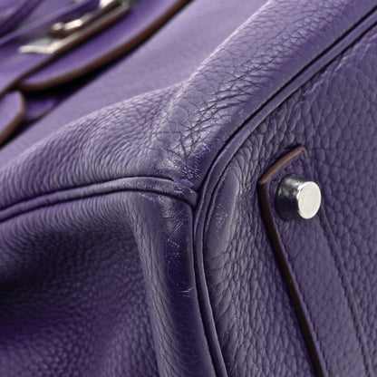 Hermes Taurillon Clemence Birkin 35 Iris 9 of 20