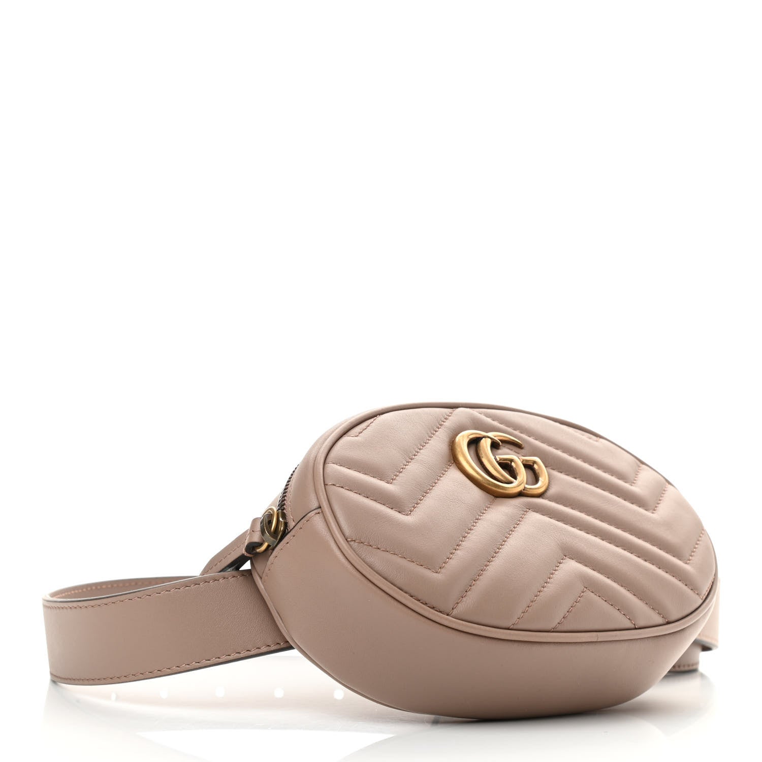Gucci Calfskin Matelasse GG Marmont Belt Bag 95 38 Porcelain Rose 4 of 11