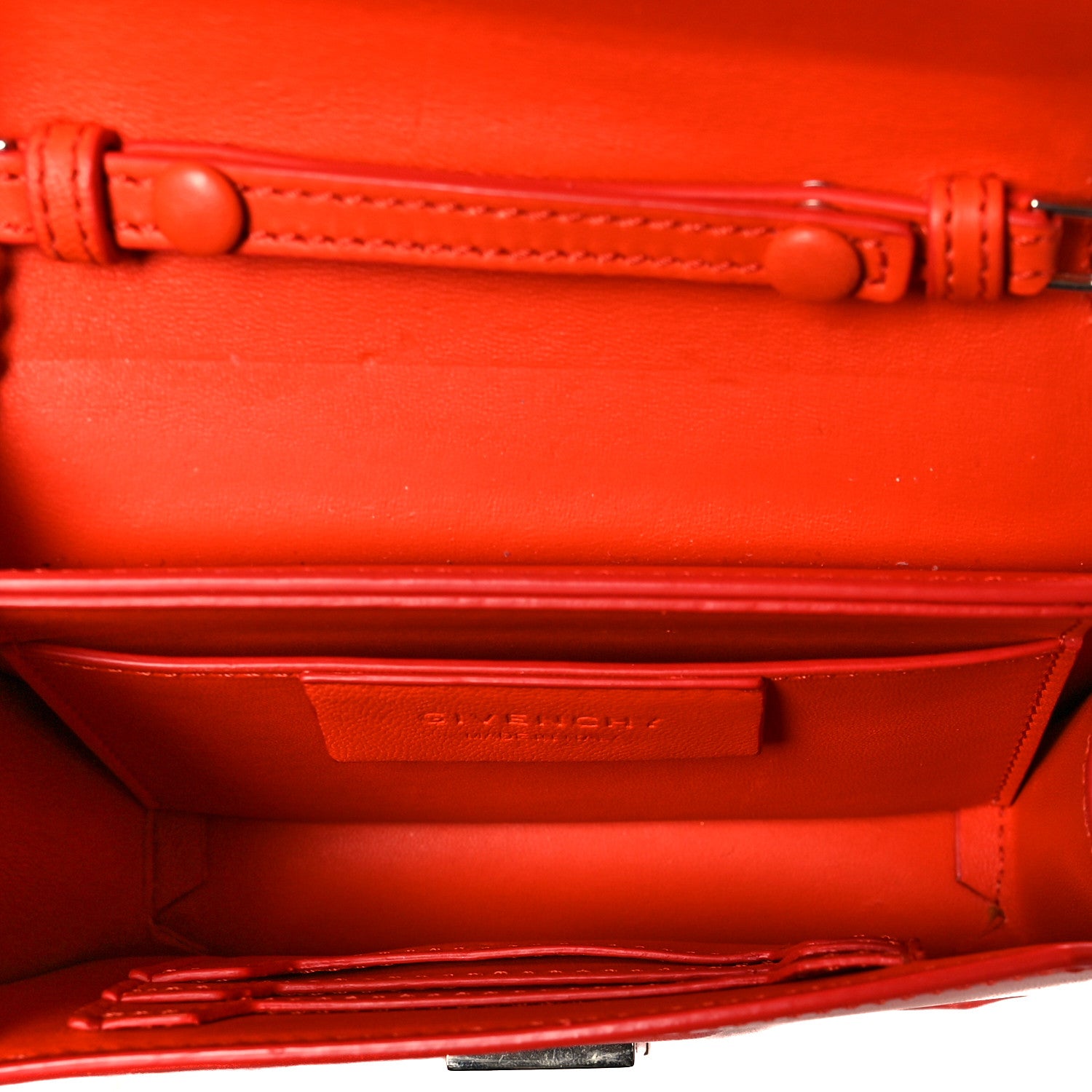 Givenchy Calfskin Bow Cut Chain Wallet Orange Fluo 5 of 11