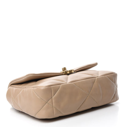 Chanel Lambskin Quilted Medium Chanel 19 Flap Dark Beige 4 of 11