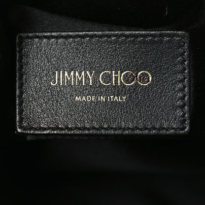 Jimmy Choo Satin Crystal Snake Embellished Bon Bon Bag Black 6 of 10