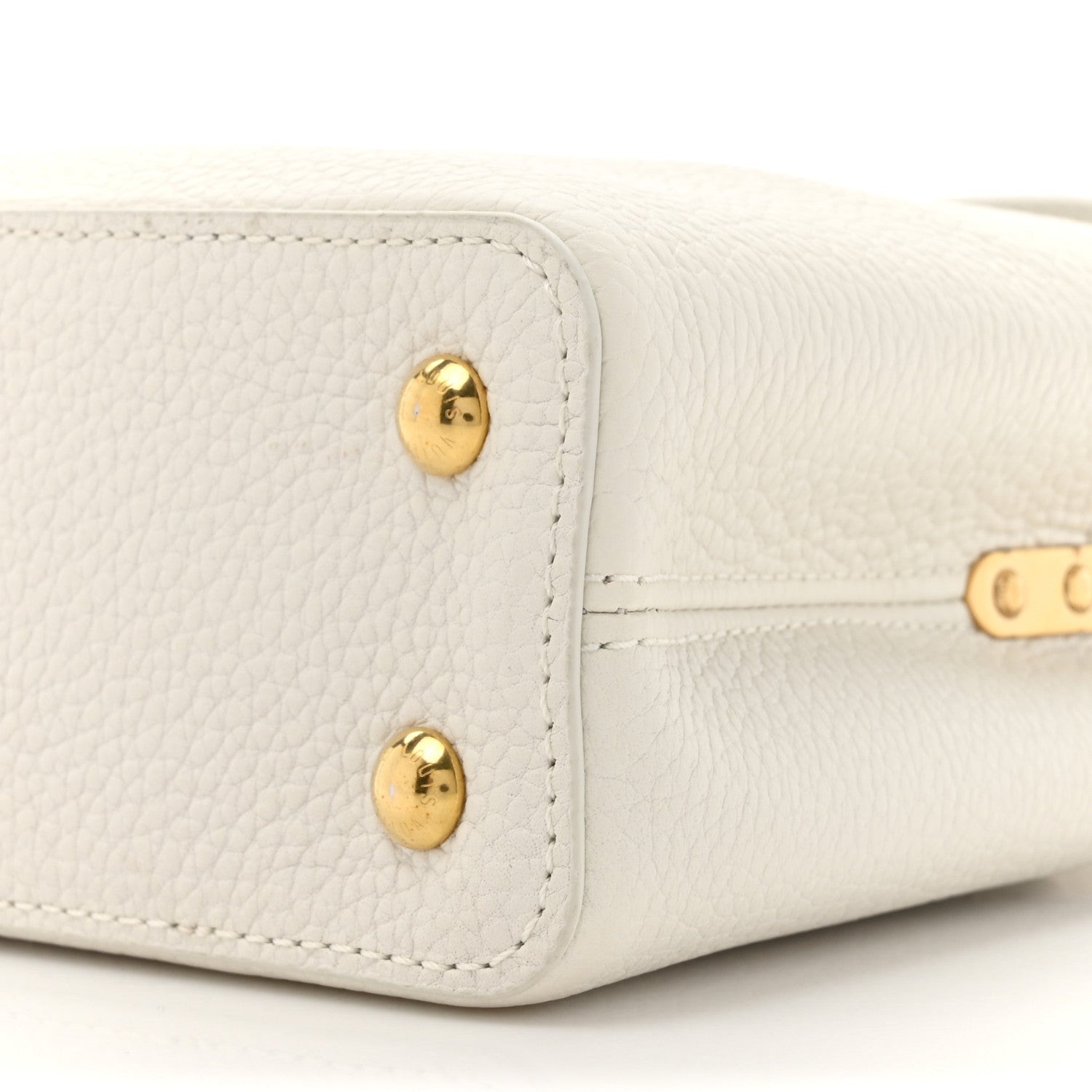 Louis Vuitton Taurillon Ayers Capucines Mini White Snow White 8 of 11