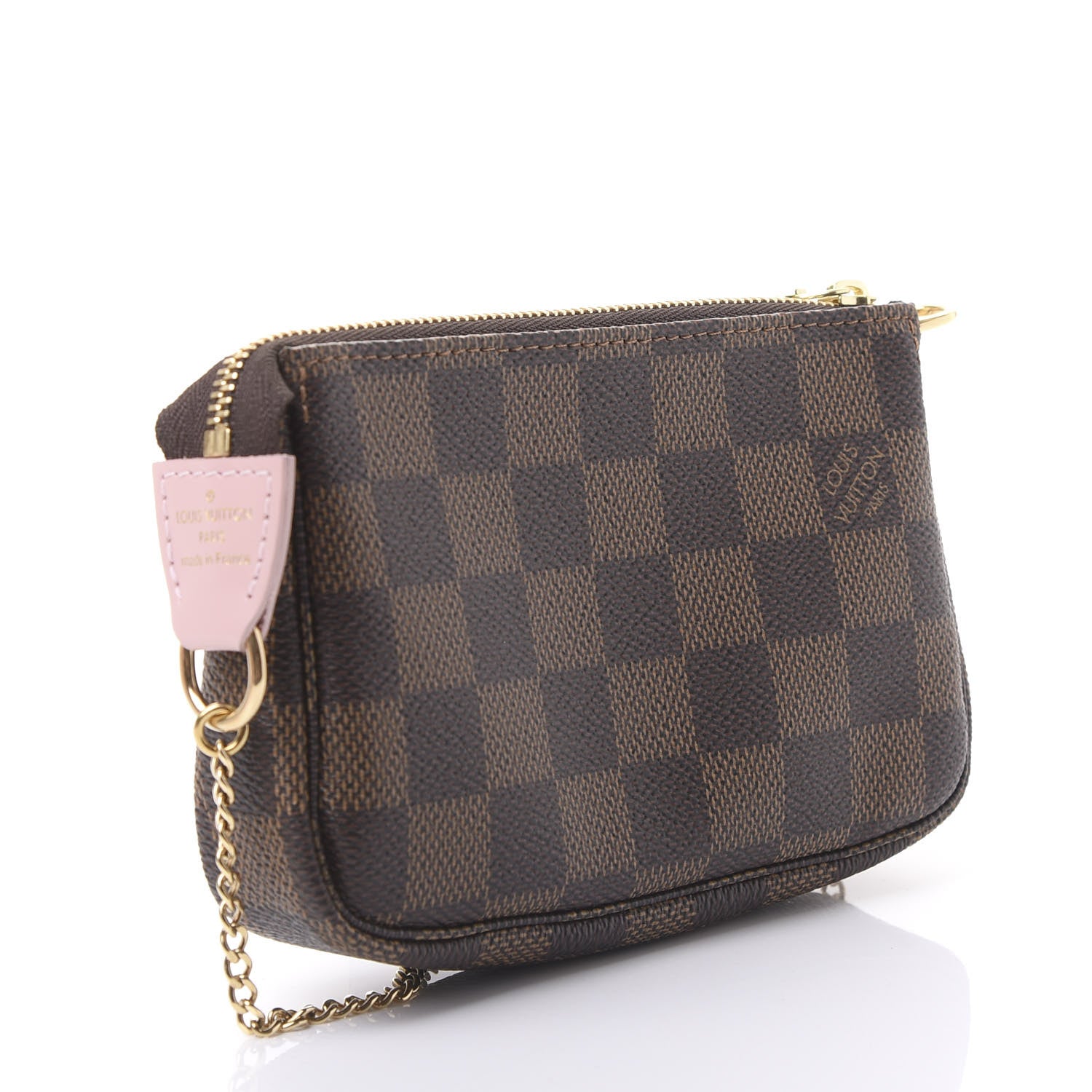 Louis Vuitton Damier Ebene 2020 Christmas Animation Big Wheel Mini Pochette Accessories Rose Ballerine 2 of 10