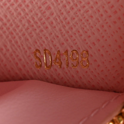 Louis Vuitton Damier Azur Clemence Wallet Rose Ballerine 7 of 12