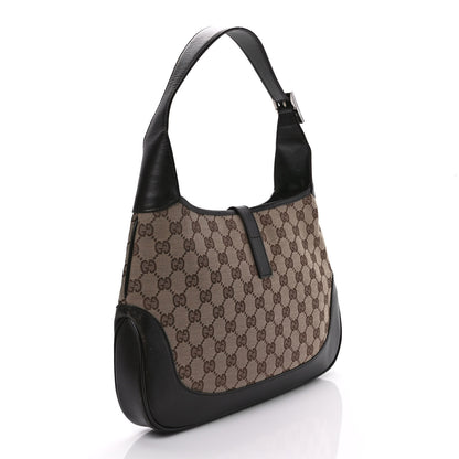 Gucci Monogram Web Jackie O Hobo Dark Brown 3 of 11