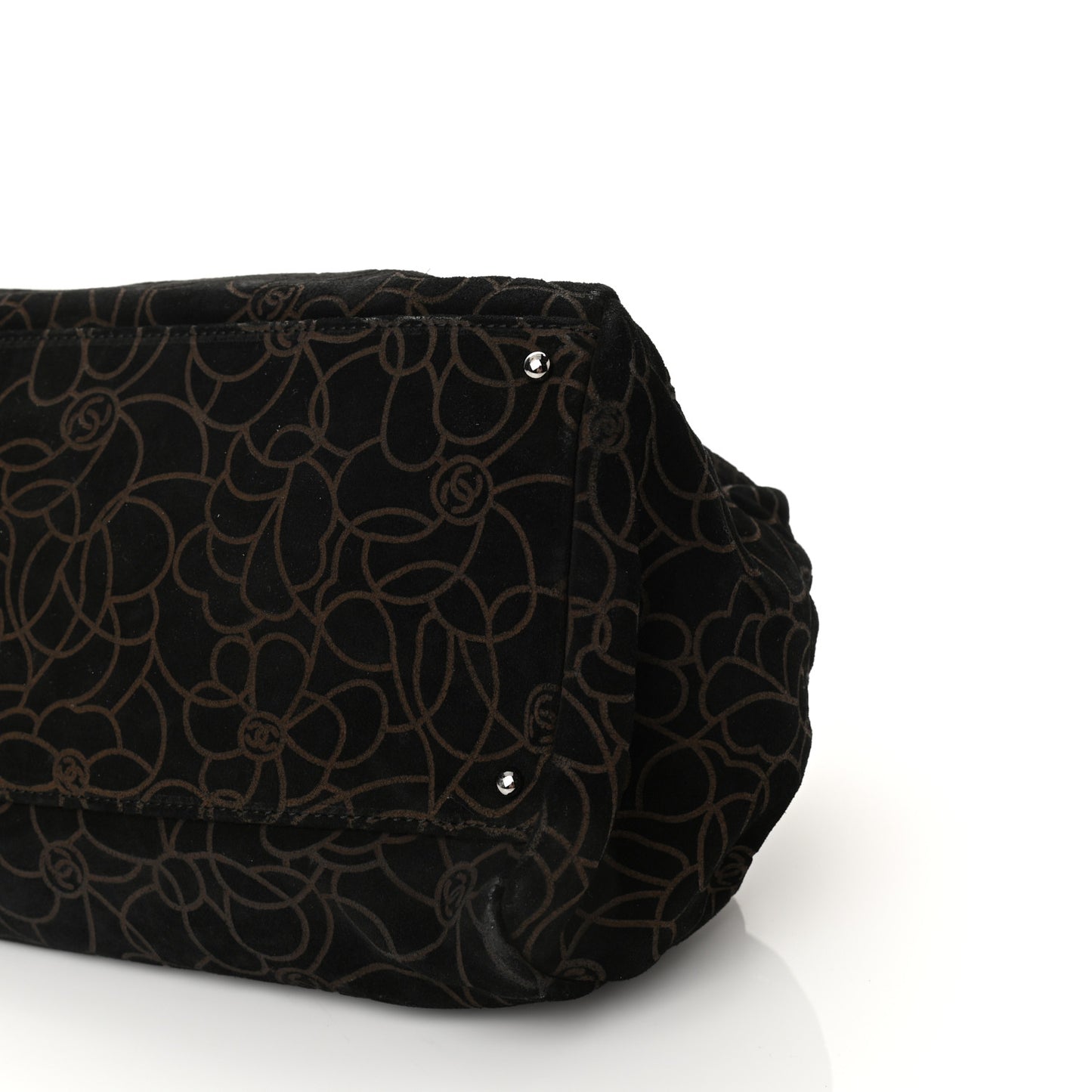 Suede Camellia Bowler Black