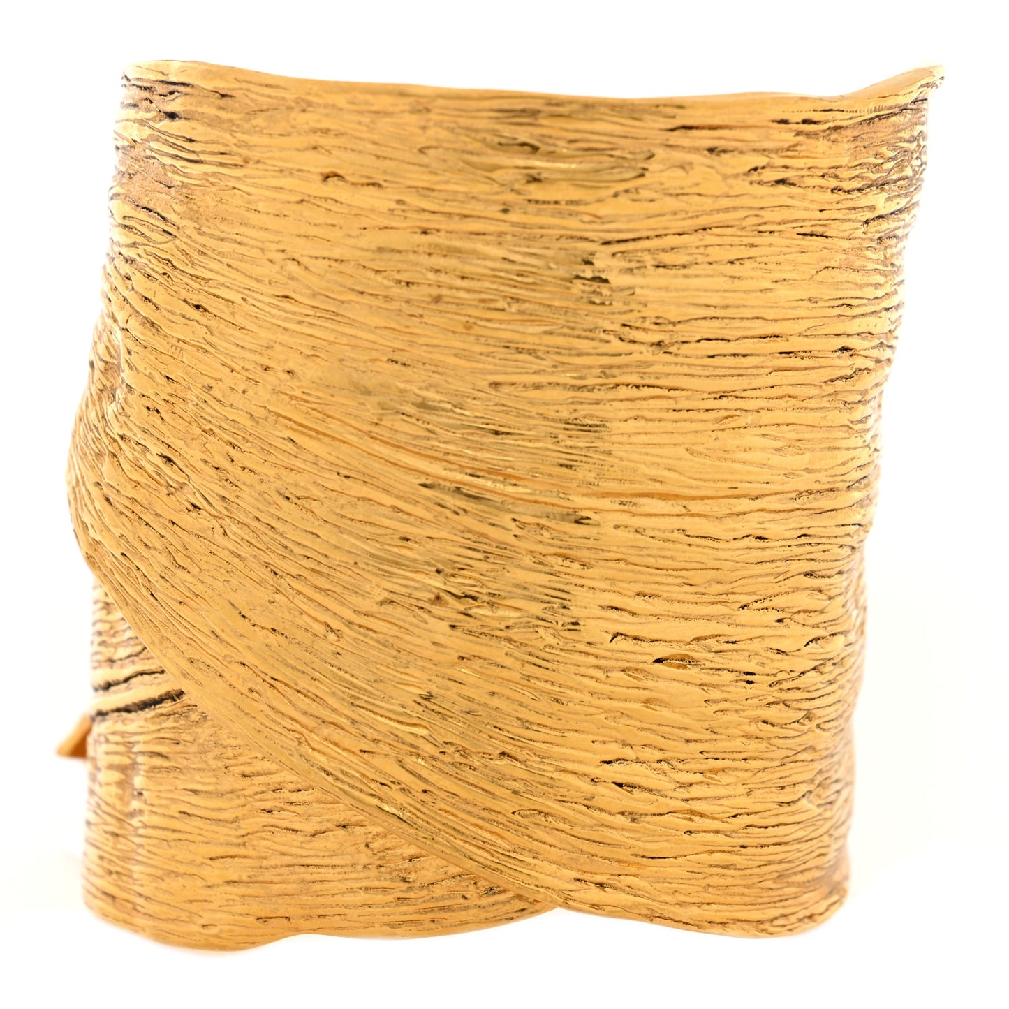 Metal Double Leaf Cuff Bracelet M Gold