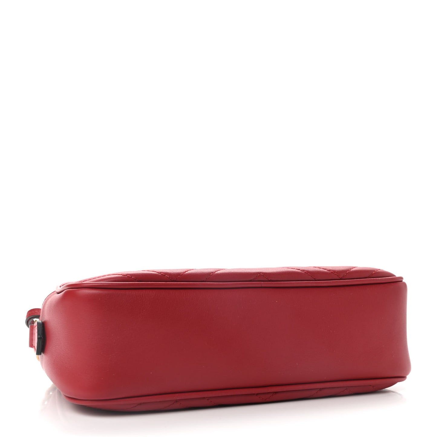 Calfskin Matelasse Small GG Marmont Chain Shoulder Bag Hibiscus Red