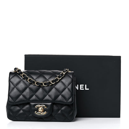 Chanel Lambskin Quilted Mini Square Flap Black 10 of 10