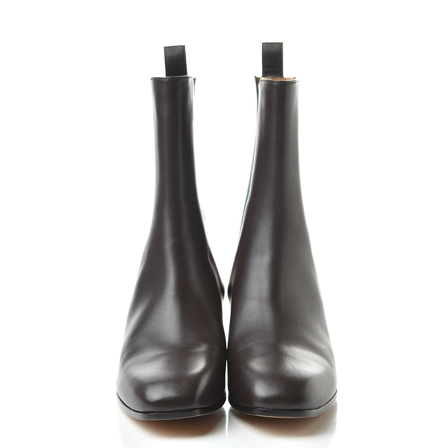 Gucci Calfskin Web Karen Ankle Boots 36 Brown 2 of 7