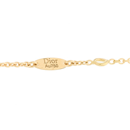 Christian Dior 18K Yellow Gold Diamond Black Onyx Mother of Pearl Rose Celeste Pendant Necklace 6 of 7