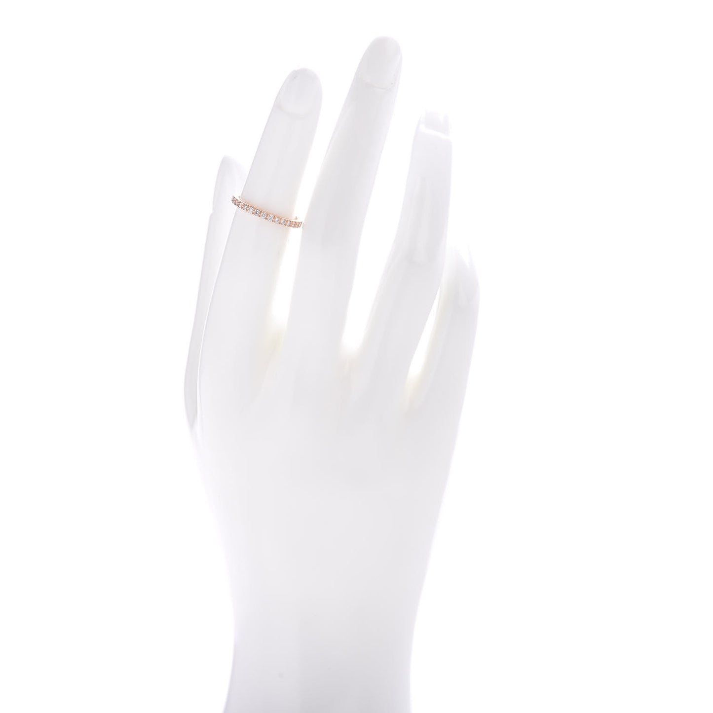 18K Rose Gold Diamond Novo Half Circle Band Ring 49 4.75