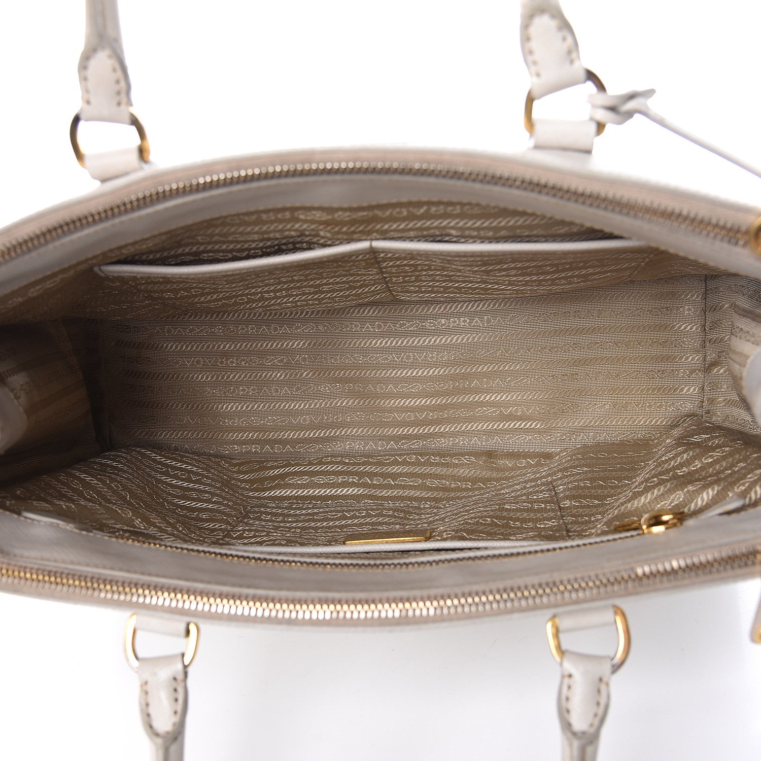 Prada Saffiano Medium Galleria Double Zip Tote Talco 5 of 17