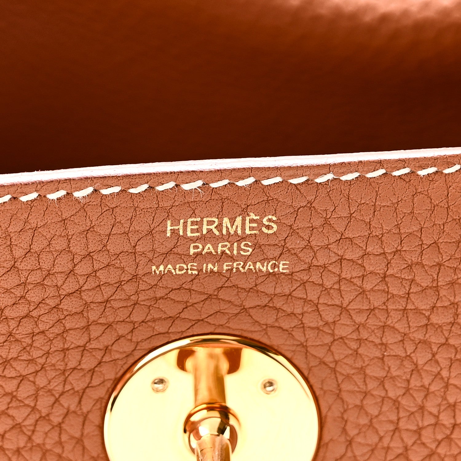 Hermes Taurillon Clemence Lindy 26 Gold 6 of 10