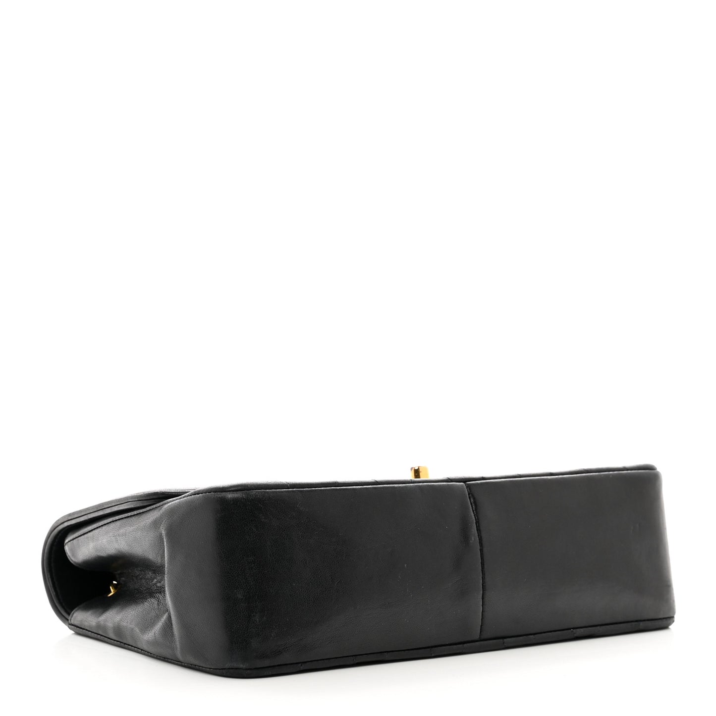 Lambskin Medium Single Flap Black